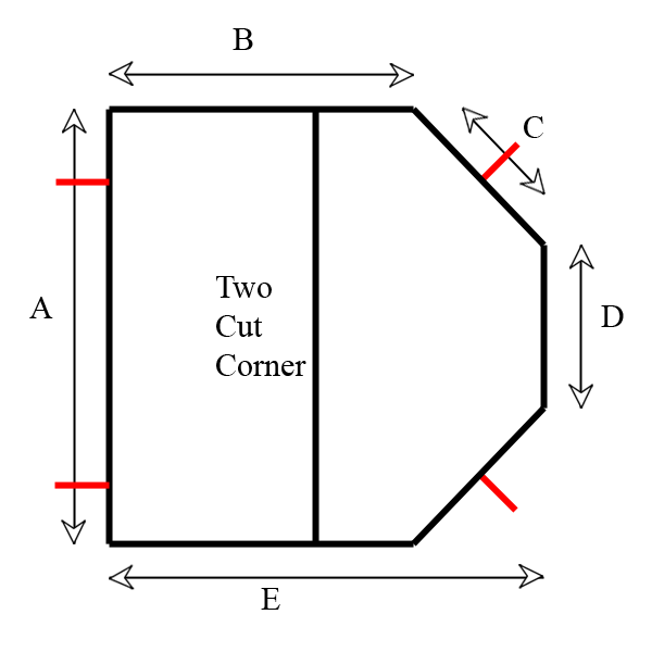 Hard Top Spa Cover Two Cut Corner